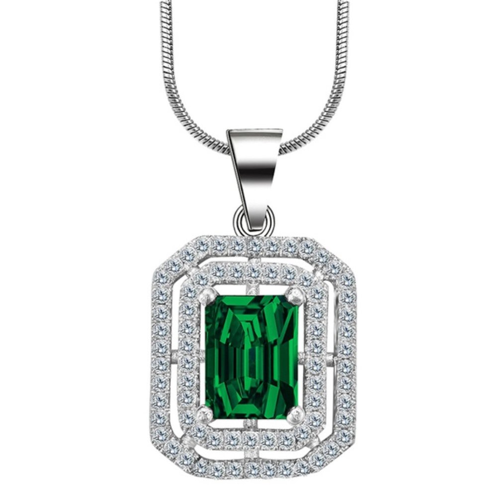 Emerald Pendant Necklace